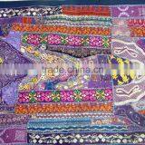 Indian Vintage Textiles - Indian Handcrafted Wall Hanging Graced With Khambadia Patchwork Cotton Tapestry thumbnail-2