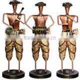 IRON PAINTED MUSICAL MEN (SET OF 3) NEW thumbnail-1