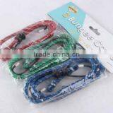 3pcs elastic luggage rope with metal hook