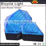 Factory Wholesale OEM Blue Diamond Style Wireless LED Laser Bicycle Bike Safelight Taillight thumbnail-1