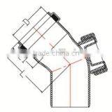 HIGH QUANLITY 45 DEG ELBOW OF PVC GB STANDARD EXPANDING FITTINGS FOR DRAINAGE WITH GASKET thumbnail-2