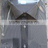 Men Handsome Grey Stripe Dark T/C Dress Shirt 2015 thumbnail-1