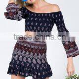 2017 Fashion OEM Two Piece Dress For Summer Skirt thumbnail-3