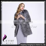 CX-G-A-40B Lastest Design New Fashion Woman Winter Silver Fox Fur Clothes