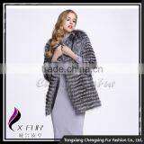 CX-G-A-40B Lastest Design New Fashion Woman Winter Silver Fox Fur Clothes thumbnail-1