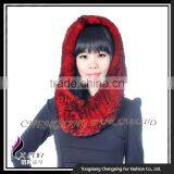 CX-C-184 2016 China New Promotional Product Hijab Scarf Rex Rabbit Fur Hat thumbnail-1