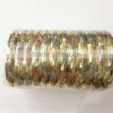 Imitation Jewelry, Gold Plated Bangles, Diamond Cut Bangle, Fashion Jewelry, Tri Color Plated Bangle thumbnail-3