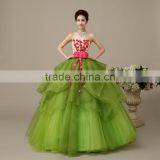 MGOO Factory Custom Made One Piece Cheap Price Prom Dress Strapless Flowers Ball Gown Maxi Dress L000110 thumbnail-2