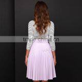 MGOO New Arrival 2015 Custom Made Chiffon Pink Pleated Skirts Summer A Line Fancy Long Skirts 15145B333 thumbnail-5