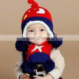 TC17004 Latest Fashion Funny Baby Fur Pom Pom Hat High Qulity Winter Warm Baby Beanie Hats Wholesale thumbnail-1