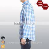 2016 Custom Design Casual Cotton Check Mens Plaid Shirt thumbnail-3