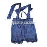 Boutique Blue Suspender Shorts Button Design Baby Boys Wearing Panties thumbnail-3