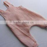 Hot Sale!! Muslin Newborn Baby Bodysuit Unisex Baby Jumpsuit Peach Adjustable Straps Rompers thumbnail-2