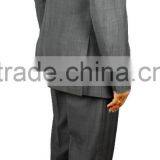 NAAMS MEN'S WOOL 2 BUTTON 2 VENT SLIM FIT SUIT JACKET FLAT FRONT PANT OVERCHECK / WINDOWPANE thumbnail-2