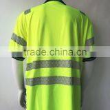 Men's Fluorescent Two-tone Protective Reflective Generic Segmented Tapes UPF Bulk Safety Polo Shirt thumbnail-2