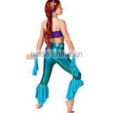 2016 New !!-seperate Sparking Foil Spandex Body and Long Pants Mermaid Costumes thumbnail-3