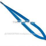 Titanium Castroviejo Micro Needle Holder With Lock Flat Handled, Vascular Surgical Instruments, Top Quality Needle Holder