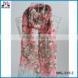 Japan hot selling lady's fashion floral printing neck scarf