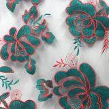 China Manufacture India Flower Mesh Net Embroidered Lace Fabric for Garment thumbnail-2