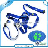 Custom colorful jacquard polyester hands free dog leash