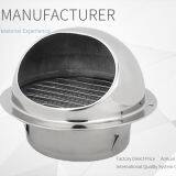 Stainless Steel Exhaust Hood Wall Ceiling Vent Cap Exhaust Grille Cover Outdoor Air Outlet Ventilation System thumbnail-3