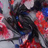 Pakistani Black Tulle Lace 3d Sarees Border Embroidery Designs Fabric thumbnail-2