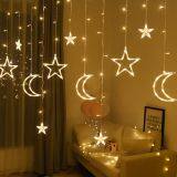 High Quality Outdoor Indoor Moon& Star Curtain Icicle String Lights Wholesale thumbnail-4