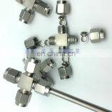 High Quality Quick Coupler O.D 3/8'' Inch Hard Tube Stainless Steel 304 Four Way X Type Connector Fittings for Brewing thumbnail-6