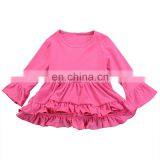 Wholesale Baby Girl Sets Fahion Design Pink Floral Ruffle Kids Girl Boutique Outfits thumbnail-4