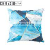 2018 New Design Geometric Figure Gold Stamping Marble Printed Cushion Cover For Spring thumbnail-2
