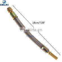 180mm Stainless Steel Braided Flexible Hose Car Wheels Tyre Valve Stems Extensions Tube Adapter thumbnail-3