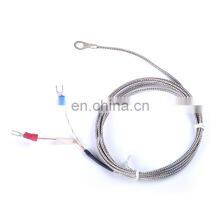 K Type 2m Metal Screening Cable 6mm Diameter Hole Ring Head Thermocouple Temperature Sensor