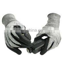 HY Hand Job Gloves With Rough Surface Latex Guantes de ANSI A4 Anti Cut Latex Finished Fishing Glove thumbnail-2