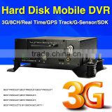 8CH Mobile DVR ,H.264, 3G Mobile DVR,Real time Video Monitor ,GPS Track,IO,G-sensor,Support iPhone , Android Phone