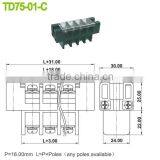 Industry Barrier Terminal Block Connectors For Electric Power With Screw and Cover TD75-01-C thumbnail-2