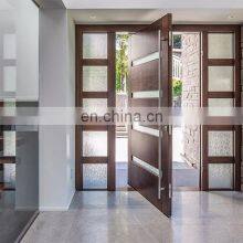 Modern Safety Wood Door Design With Glass Solid Wood Pivot Entrance Front Doors thumbnail-5