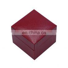 New Arrival Exquisite Leatheretter Paper Red Color Wedding Ring Box thumbnail-3