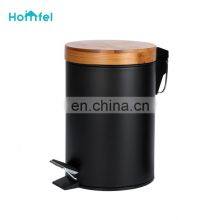 Entry-level Basic 3L 5L 12L 20L 30L Stainless Steel Round Pedal Bin Bamboo Lid Soft Close Inner Bucket Home Bathroom Kitchen thumbnail-4