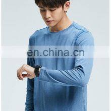 Wholesale Quick Dry Athletic Soft Slim Fit Sports T Shirt Men's Workout Trainig Crewneck Stretch Long Sleeve Gym Fitness Shirt thumbnail-4