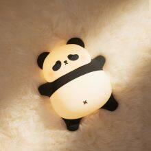 New Cute Cartoon Panda Night Light Usb Rechargeable Bedside Lamp Home Decor Silicone Animal Led Night Light For Child Gift thumbnail-4