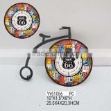 Cheap bicycle metal wall clock, wholesale cheap clock, wall mounted clock