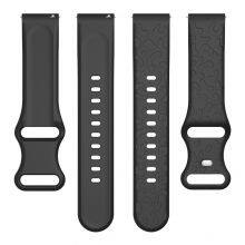 New Bracelet Simple Elastic Loop Watch Band Laser Carved Leopard Butterfly Buckle Silicone Strap for Huawei Watch 20mm 22mm thumbnail-3