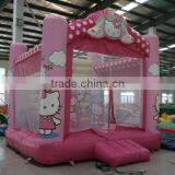 2014 New Hello Kitty castle pvc inflatable playground for kids