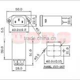 Wholesale IEC320 115/250VAC Electrical Emi Noise Filter thumbnail-3