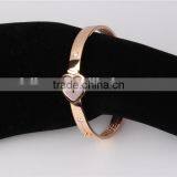2015 Hot Selling Lock and Key 18K Yellow or Rose Gold Bangle With Diamond For Lover thumbnail-2