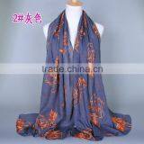 Wholesale Korea Fashion Cotton Embroidery Flower Pashmina Shawl Scarf thumbnail-3
