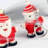 Hot Sale Santa LED Lights Glowing Sound Small Toys Gift Father Christmas Keychain thumbnail-6