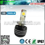 Universal CREE Xlamp CXA1512 72w 3900 lumen h9 cree led headlight