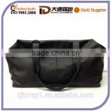 Big Black Leather Travel Bag for Men