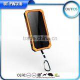 Professional Outdoor Dual Usb Power Bank 12000mah Solar Mobile Charger